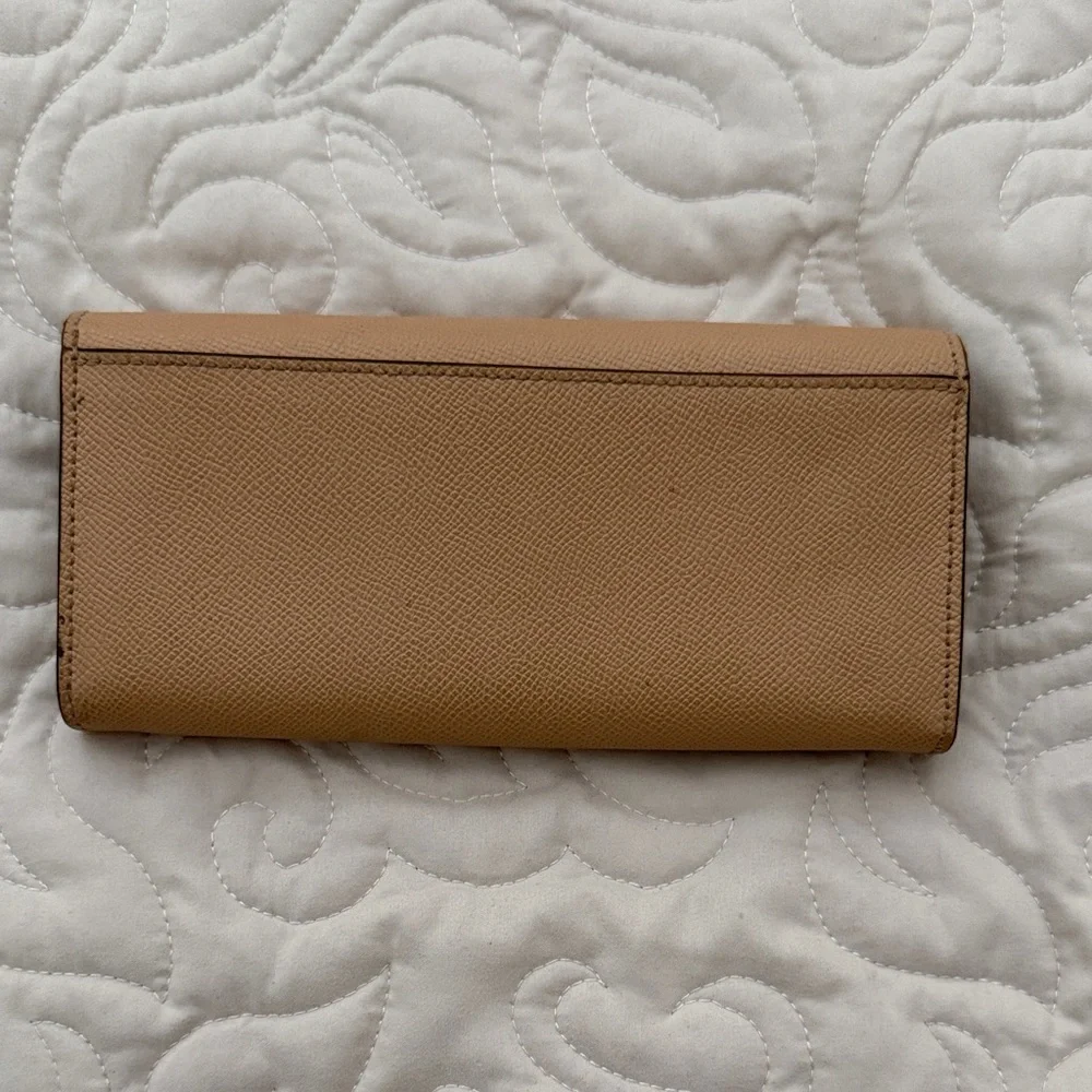 Coach Beige Leather Women's Wallet - Picture 2 of 8